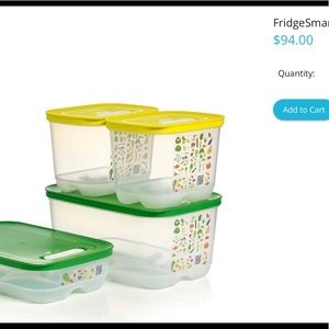 Tupperware 4-Pc FridgeSmart Starter Set New in Plastic retail $94
